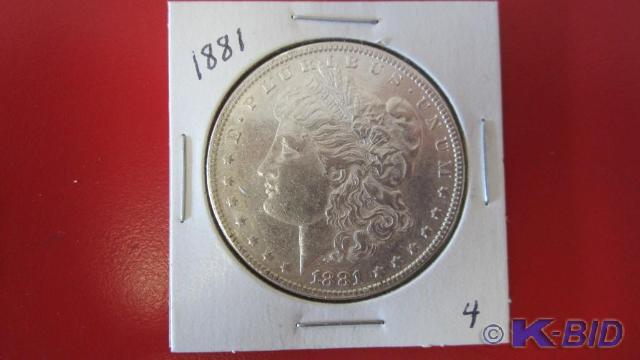 lot 4 image: 1881 Morgan Silver Dollar