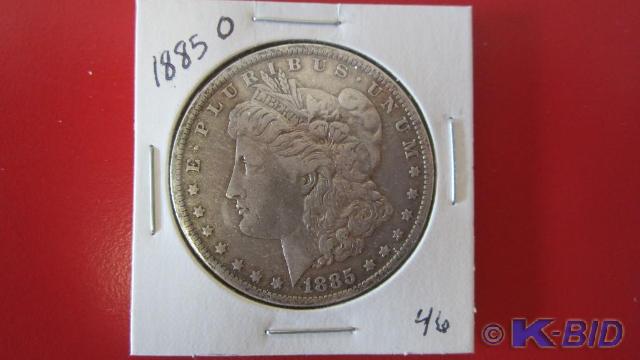 lot 46 image: 1885-O Morgan Silver Dollar