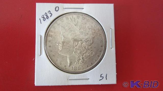 lot 51 image: 1883-O Morgan Silver Dollar