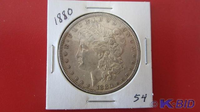 lot 54 image: 1880 Morgan Silver Dollar