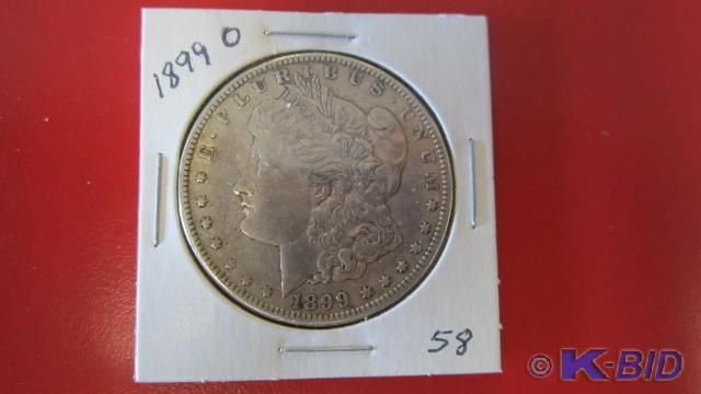 lot 58 image: 1899-O Morgan Silver Dollar