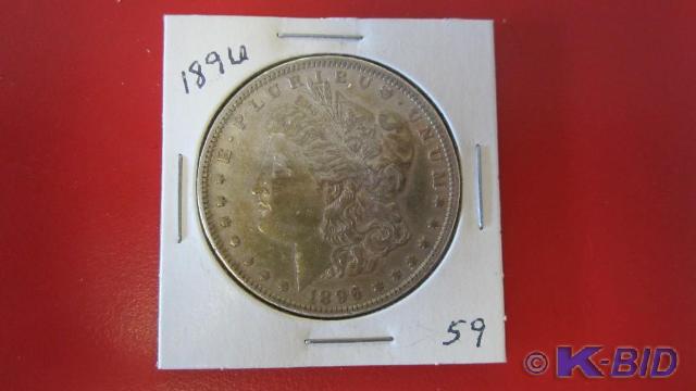 lot 59 image: 1896 Morgan Silver Dollar