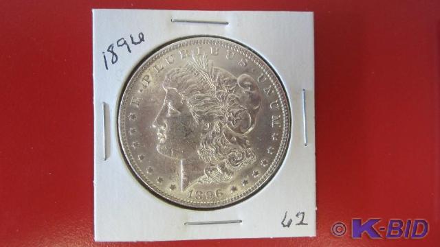 lot 62 image: 1896 Morgan Silver Dollar