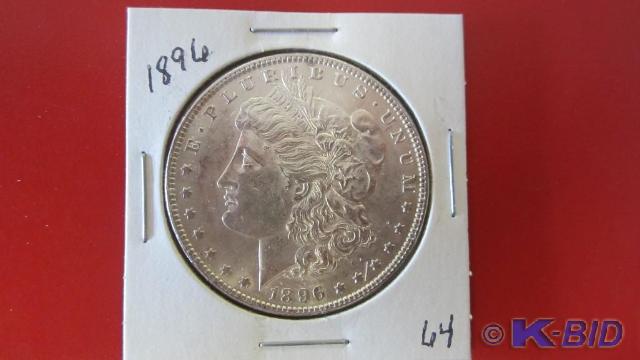 lot 64 image: 1896 Morgan Silver Dollar