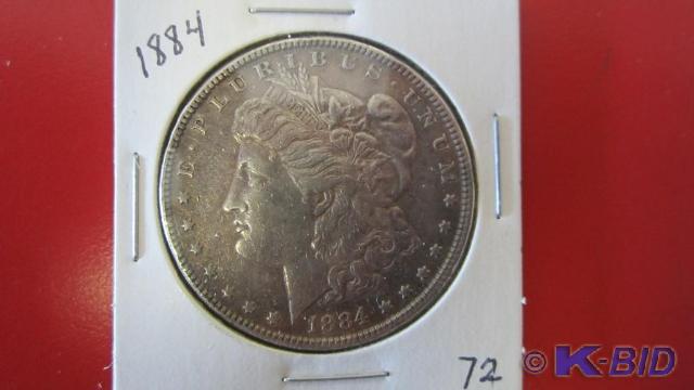 lot 72 image: 1884 Morgan Silver Dollar