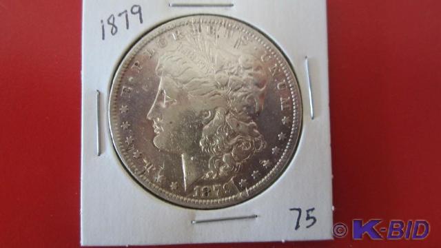 lot 75 image: 1879 Morgan Silver Dollar