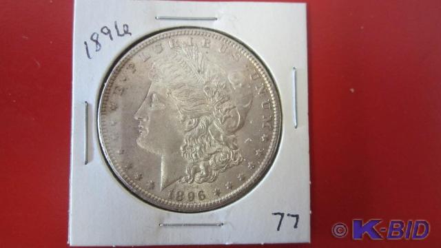 lot 77 image: 1896 Morgan Silver Dollar
