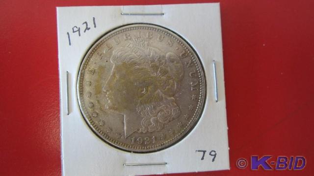 lot 79 image: 1921 Morgan Silver Dollar