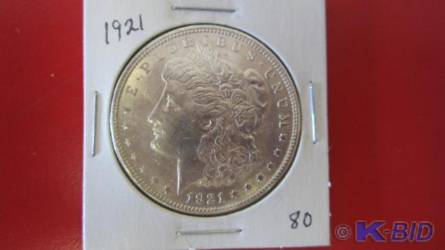 lot 80 image: 1921 Morgan Silver Dollar