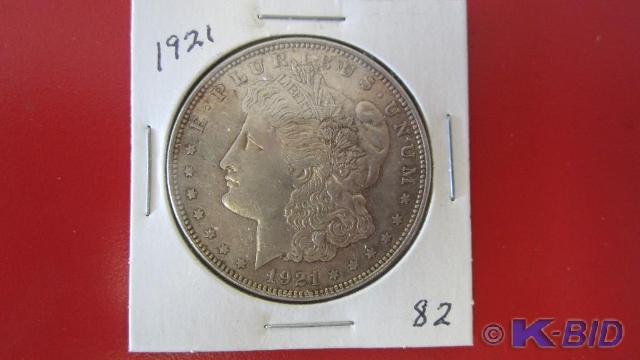lot 82 image: 1921 Morgan Silver Dollar