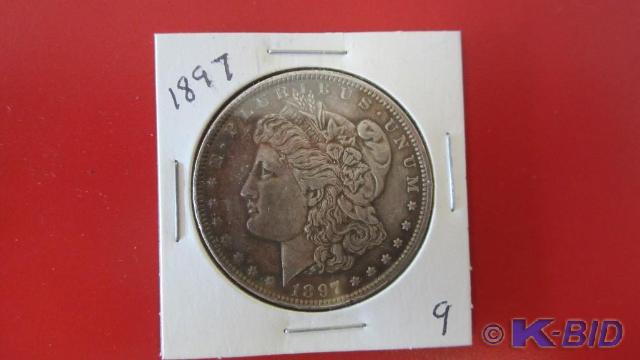 lot 9 image: 1897 Morgan Silver Dollar
