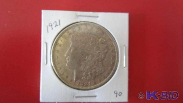 lot 90 image: 1921 Morgan Silver Dollar