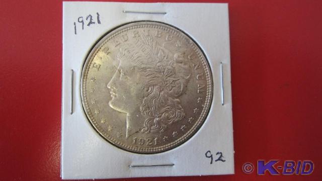 lot 92 image: 1921 Morgan Silver Dollar