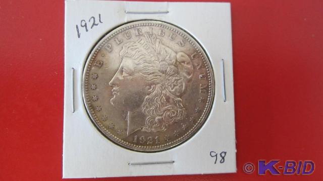 lot 98 image: 1921 Morgan Silver Dollar
