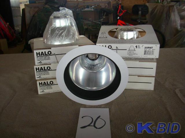 lot 20 image: 6 halo recessed lighting baffle tri...