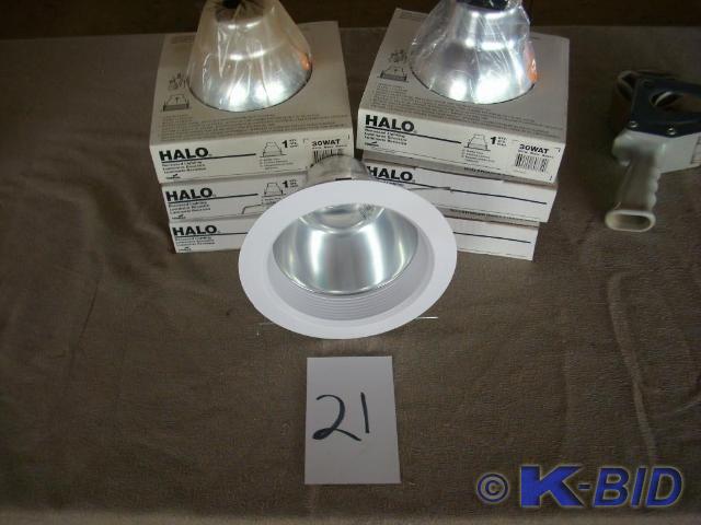 lot 21 image: 7 halo recessed lighting baffle tri...