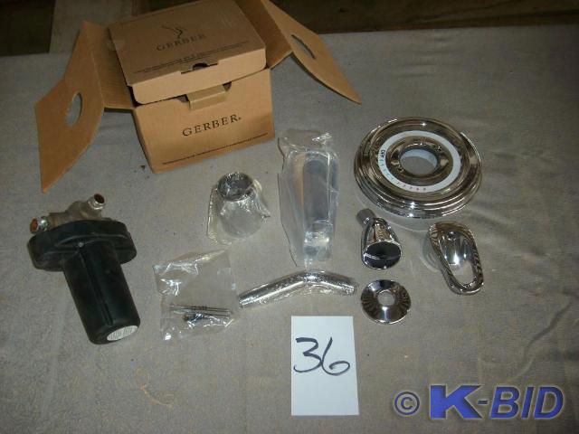 lot 36 image: Gerber tub and shower faucet set