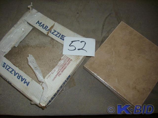 lot 52 image: 14 tiles in box, 12 x 12 x 38