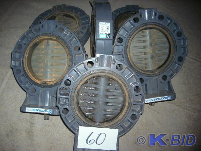 lot 60 image: qty 6 Hayward Butterfly valves, 8