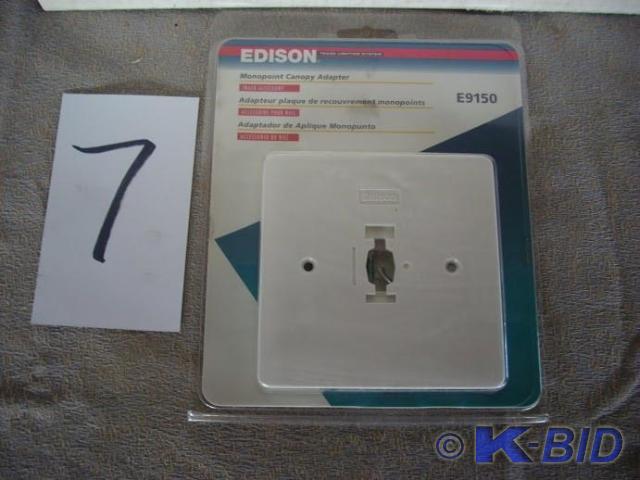 lot 7 image: 8 Edison Monopoint canopy adapter #...