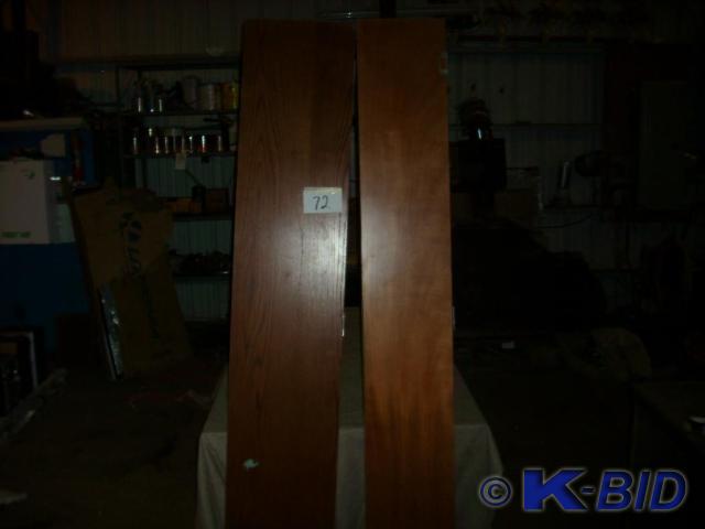 lot 72 image: 2 bifold door, cherry 24, Walnut 3...