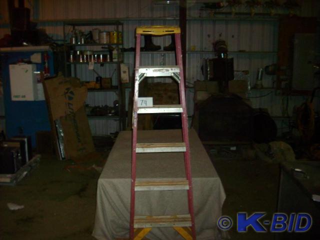 lot 74 image: 1 Werner fiberglass 6 stepladder
