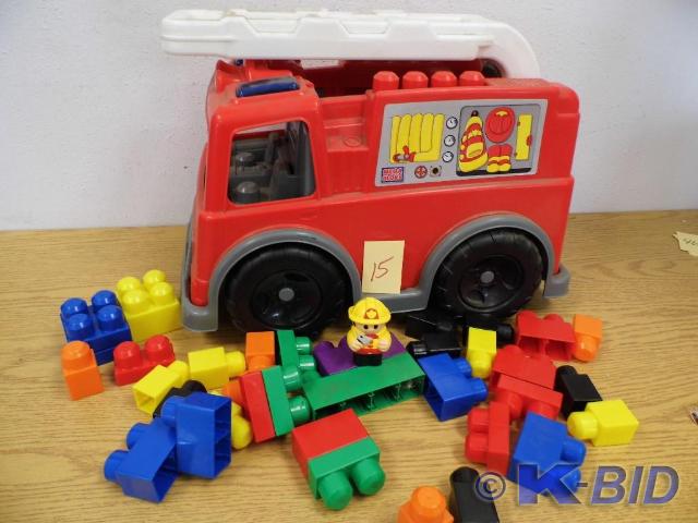 Fire Truck Toy with blocks