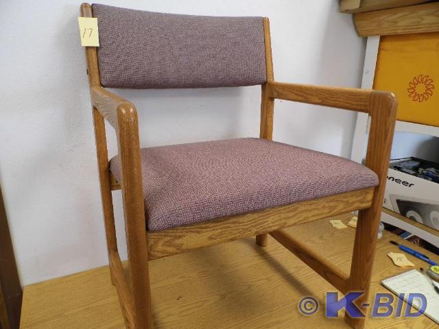 Oak Chair - Light Burgundy color