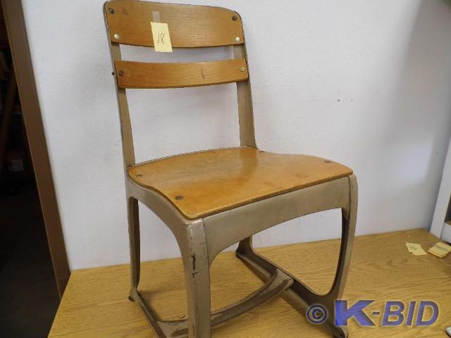 Vintage School Chair - 17 seat