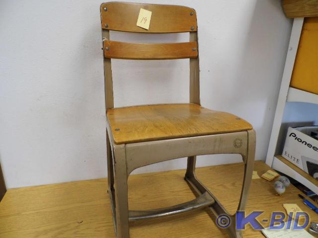 Vintage School Chair - 17 seat