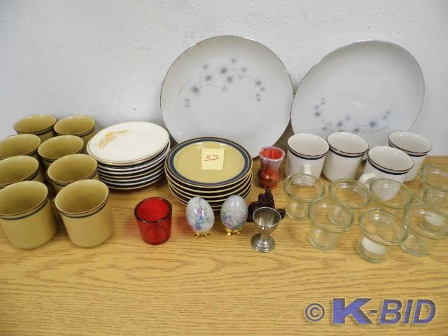 Lot of Misc with Dishes, Candle Hol...