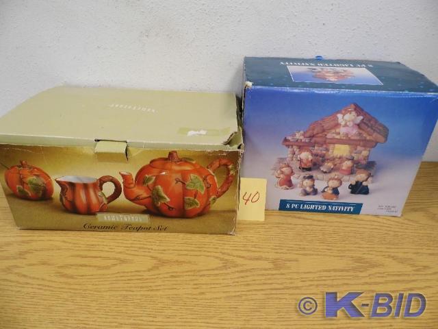 Nativity Set, Ceramic Pumpkin Tea P...