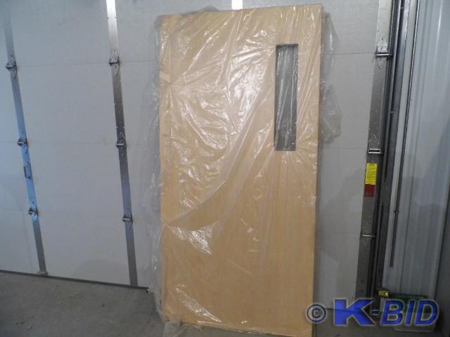 lot 5 image: New Door Slab with window cutout, n...