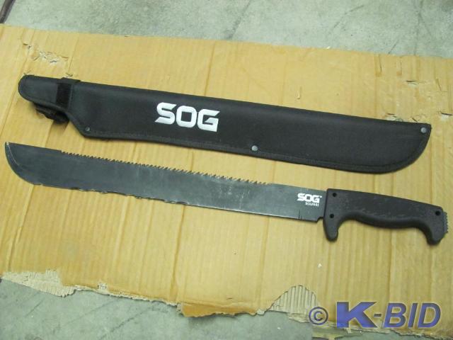 lot 68 image: This SOG Machete needs a new edge g...