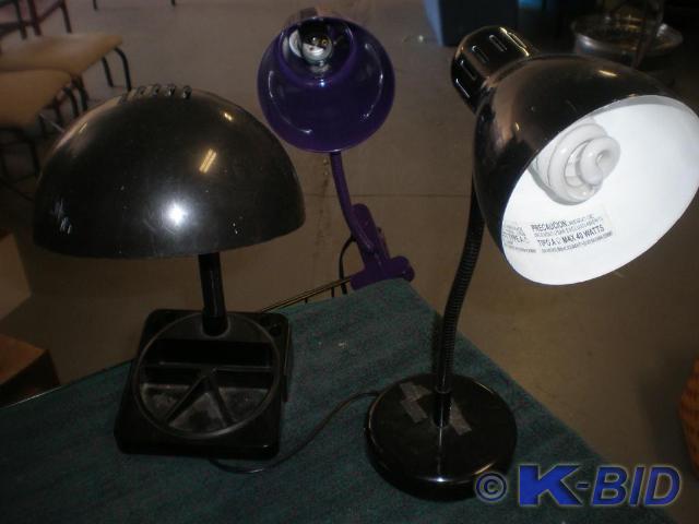 3 count adjustable desk lamps.