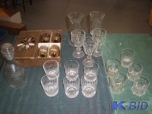 Variety of Glassware.