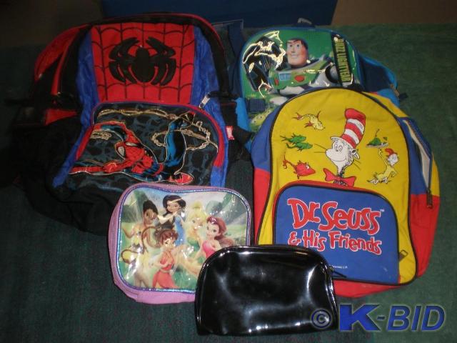 3 backpacks and a couple pouches.