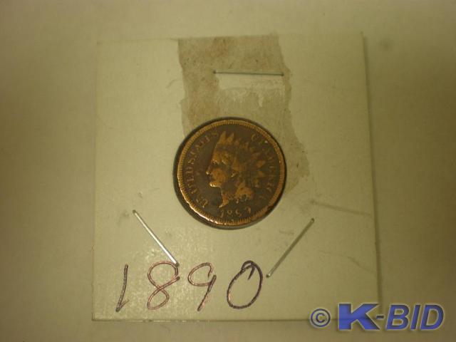 1890 Indian Head cent in good condi...