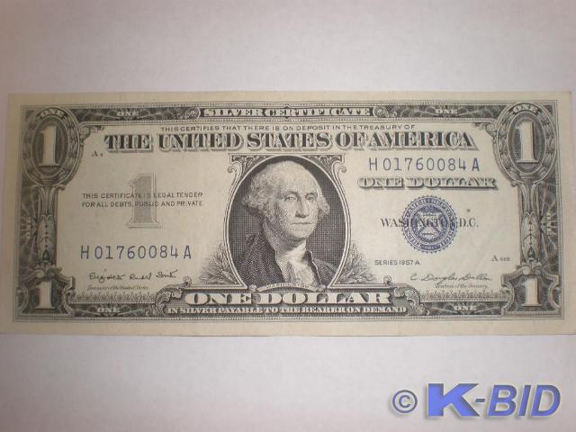 1957A&nbspSilver certificate.
