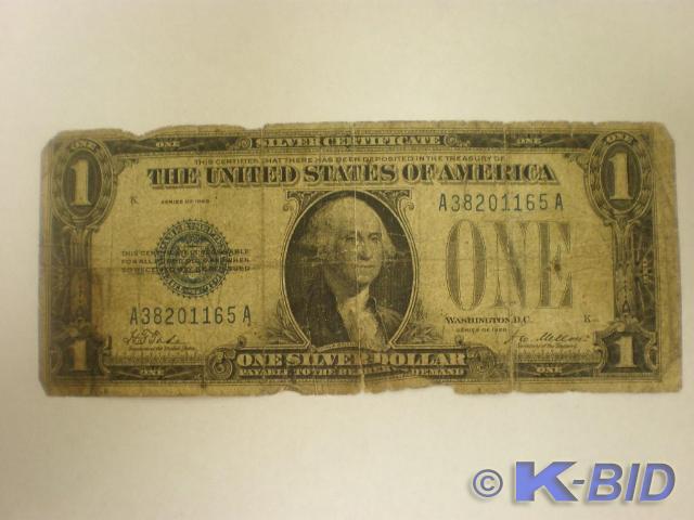 $1.00 Funny back Silver certificate...