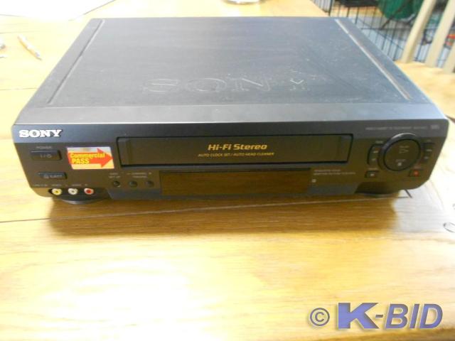 lot 13 image: Sony VHS video cassette recorder.