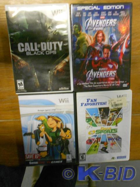 lot 18 image: Wii video games (4 count).  The Ave...
