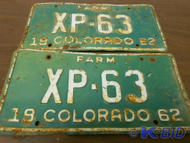lot 11 image: 1962 VintageAntique License Plates...