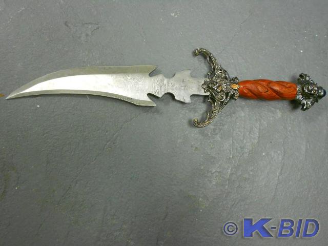 lot 110 image: Unique wooden handled sword  knife...