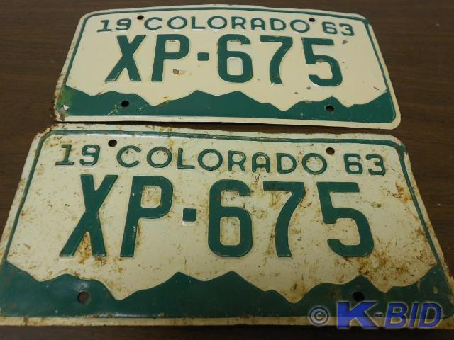 lot 13 image: 1963 VintageAntique License Plates...