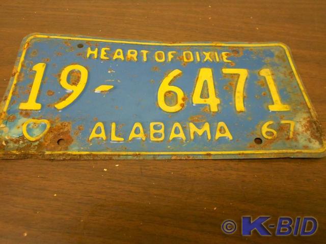 lot 14 image: 1967 VintageAntique License Plates...