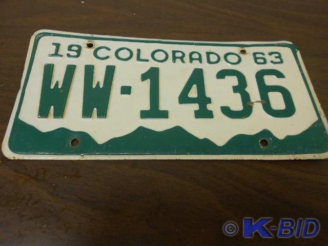 lot 15 image: 1963 VintageAntique License Plates...