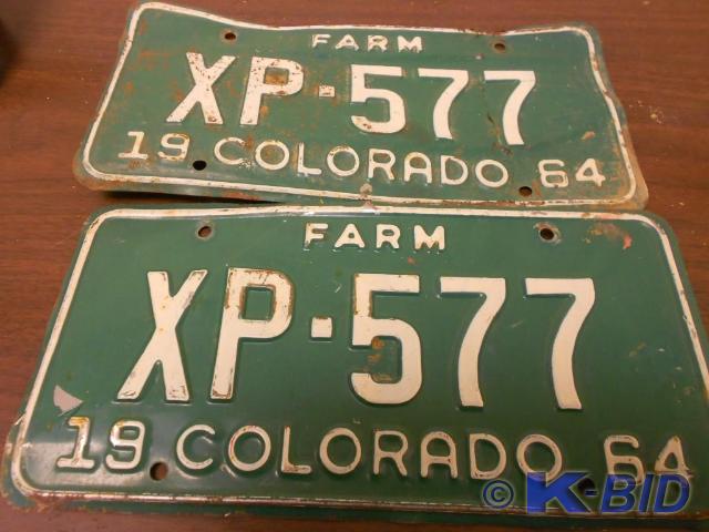 lot 19 image: 1964 VintageAntique License Plates...