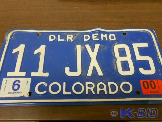 lot 2 image: DLR DEMO Colorado License Plate.  C...