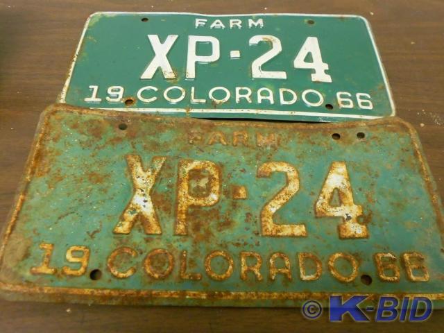 lot 20 image: 1966 VintageAntique License Plates...